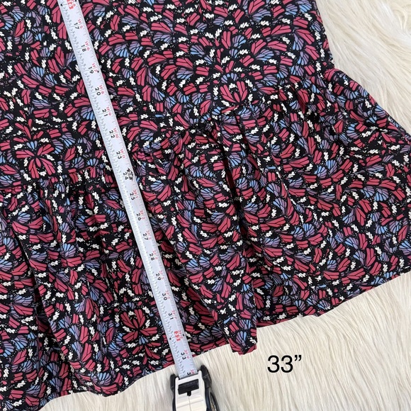 Lovers+Friends {Revolve} Colorful Mosaic Butterfly Print Drop Waist Mini Dress L - Picture 10 of 10